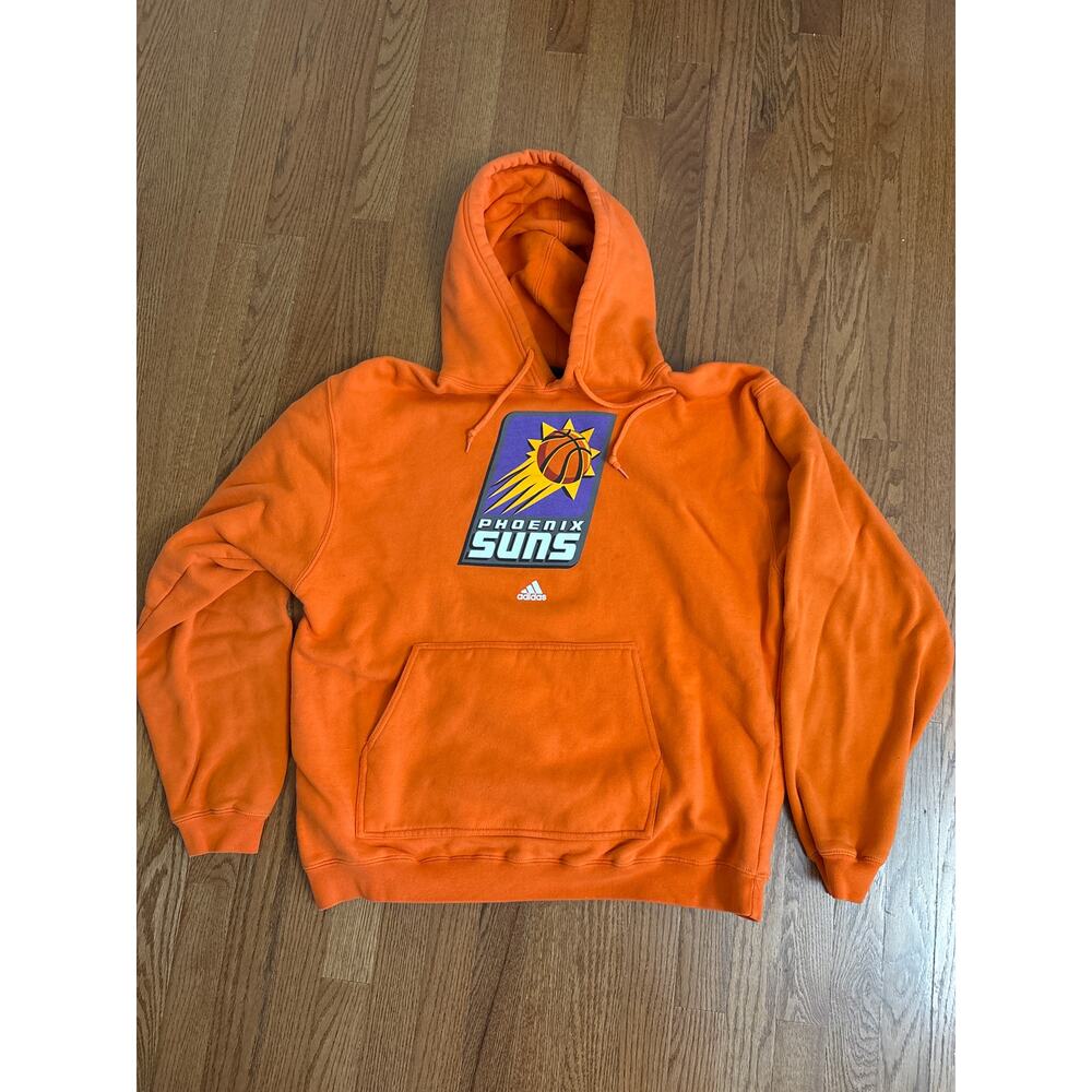 Vintage Y2K Adidas Street Wear Hoodie NBA Phoenix Suns Basketball Size‎ L Orange